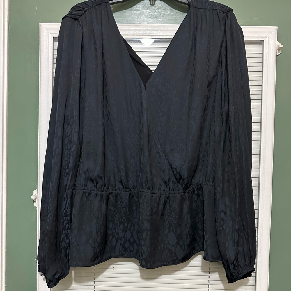NWT Banana Republic Snake Print Peplum Top Sz XL